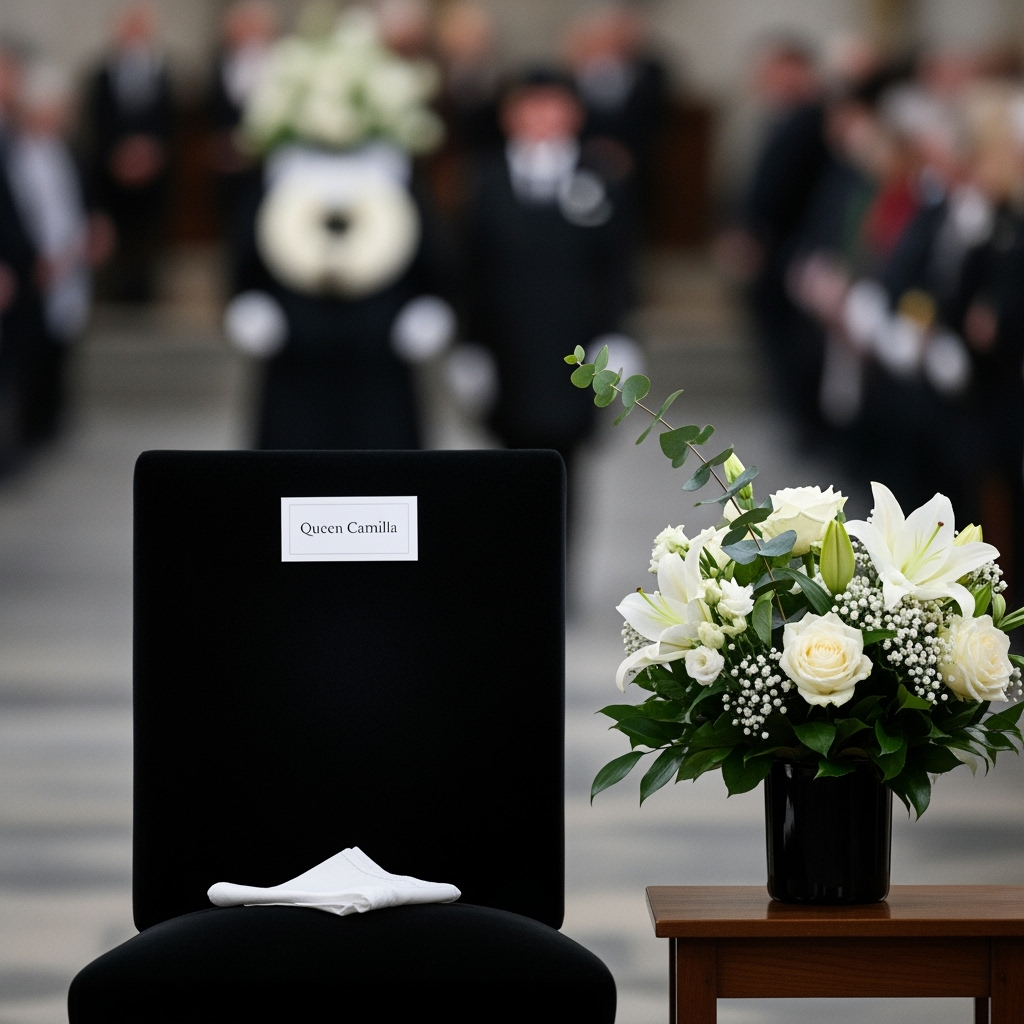 Illustration for: Queen Camilla Skips Funeral Due to Sinusitis Recovery