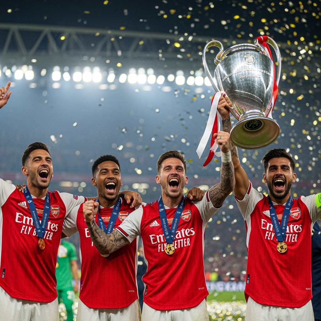 Illustration for: Arsenal's New Attack Eyes Champions League Success
