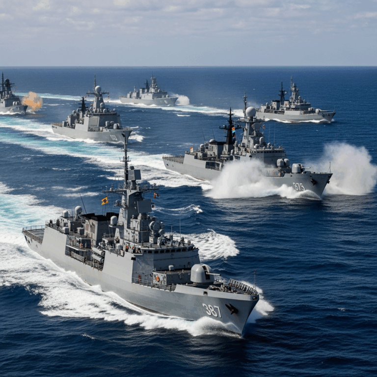 Illustration for: BRICS Naval Exercises in South Africa