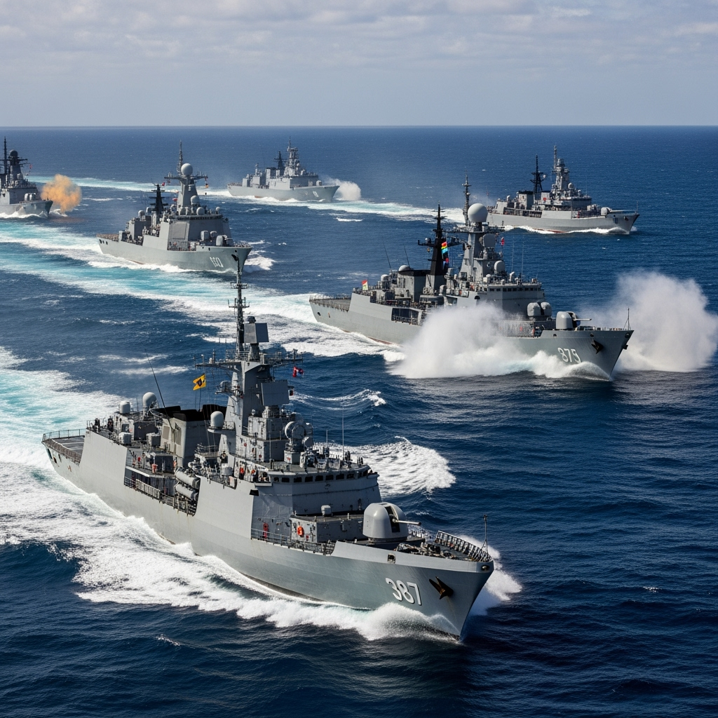 Illustration for: BRICS Naval Exercises in South Africa