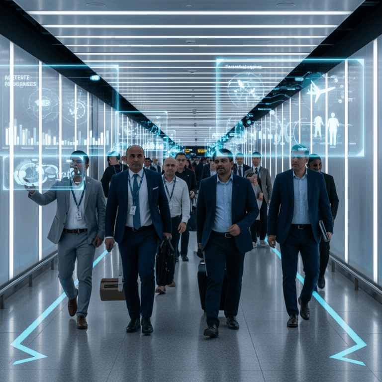 Illustration for: Dubai Airport Unveils AI-Powered Smart Corridor