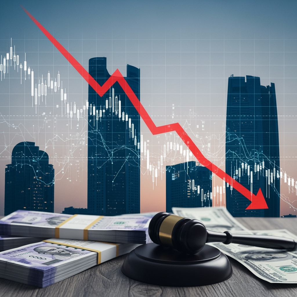 Illustration for: Indian IT Shares Drop After $100K H-1B Fee Imposed