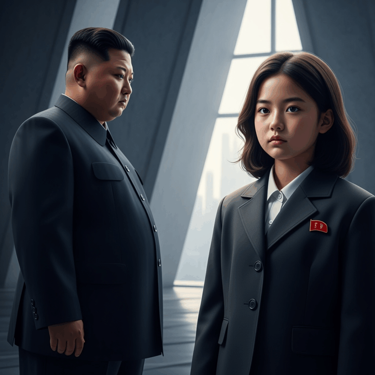 Illustration for: Kim Jong Un's Daughter Seen as Successor