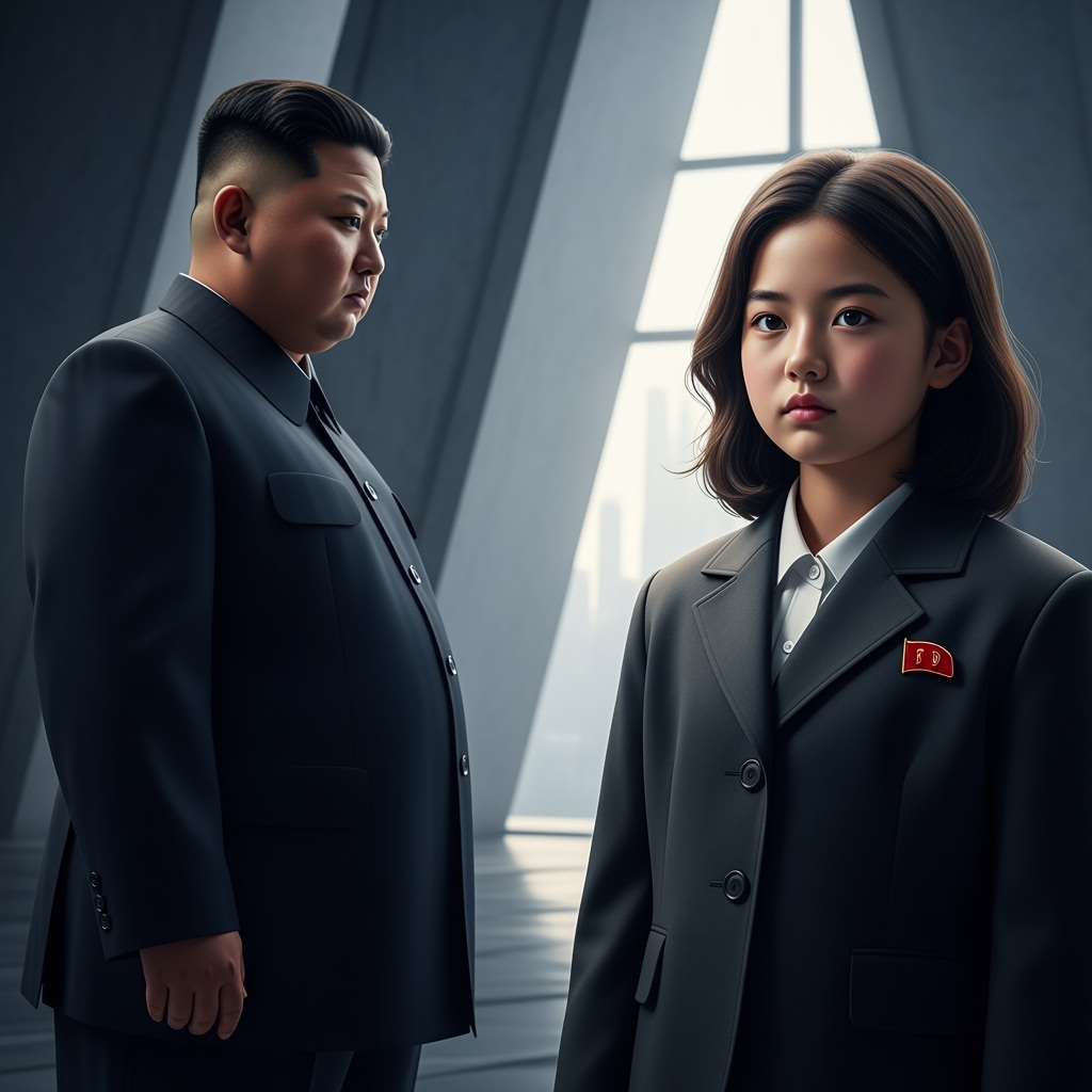 Illustration for: Kim Jong Un's Daughter Seen as Successor