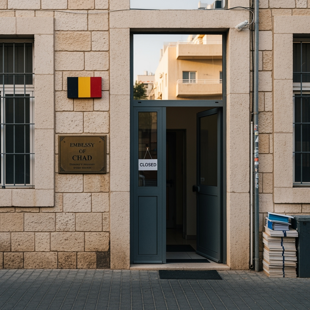 Illustration for: Chad Closes Embassy in Tel Aviv Citing Financial Reasons