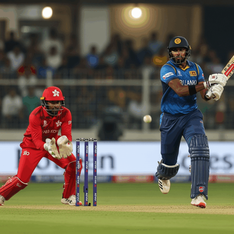 Illustration for: Sri Lanka Edges Hong Kong in Asia Cup Thriller