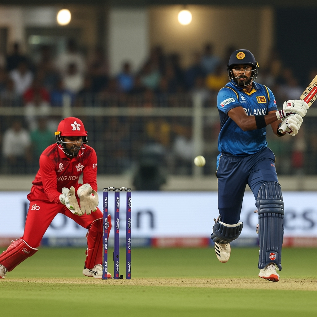 Illustration for: Sri Lanka Edges Hong Kong in Asia Cup Thriller