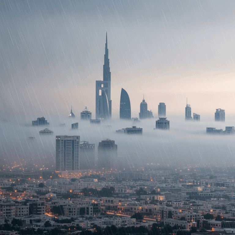 Illustration for: UAE Weather Forecast: Rain and Fog Expected