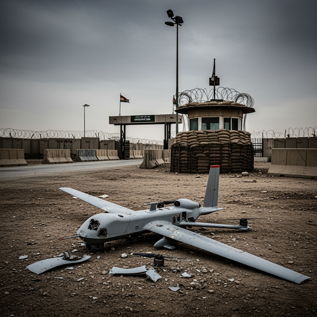 Illustration for: Drone Downed Near Green Zone Amid Escalations