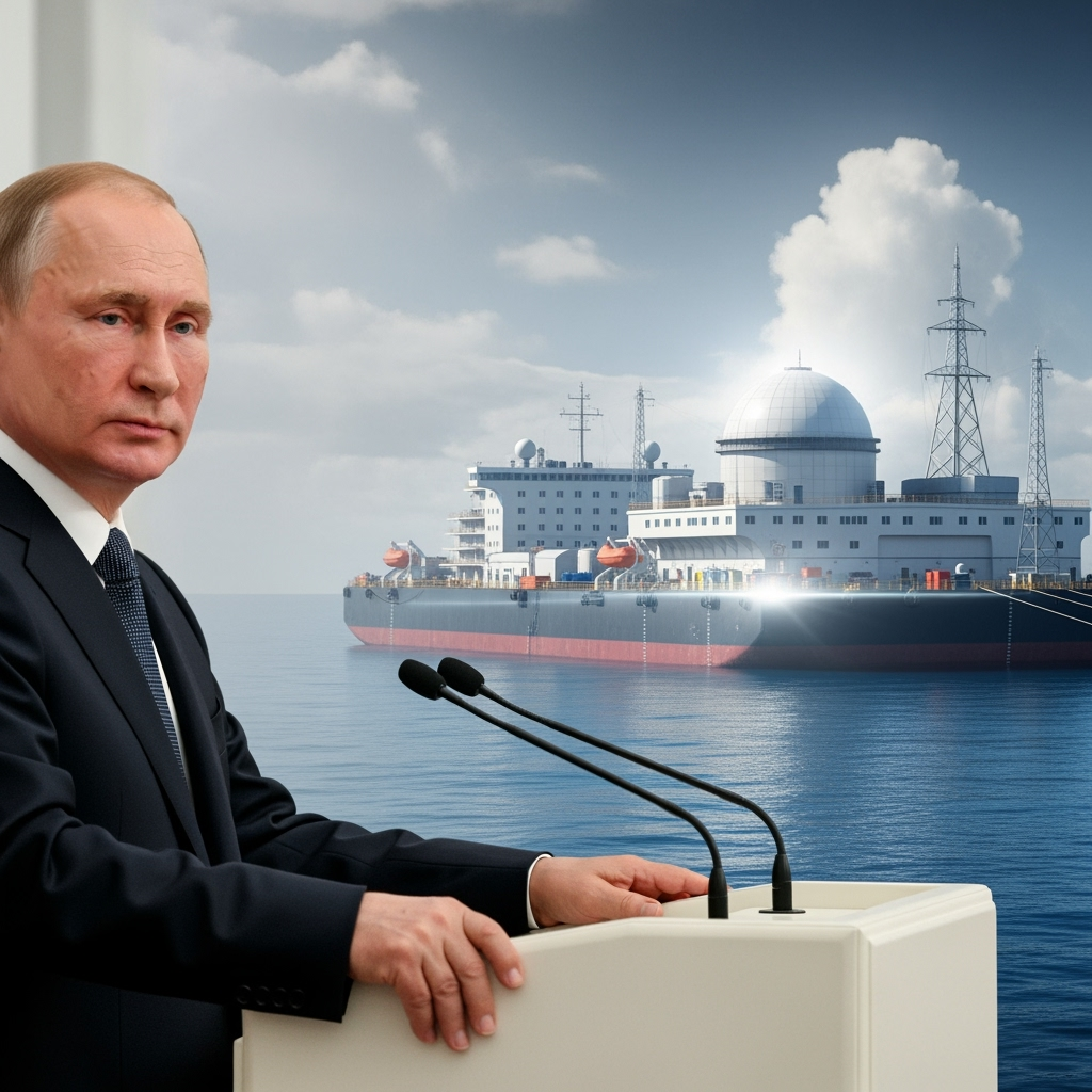 Illustration for: Putin Announces Floating Nuclear Power Plant