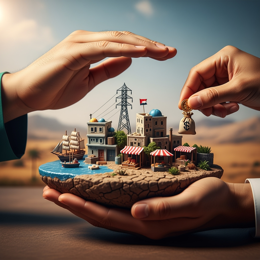 Illustration for: Saudi Support for Yemeni Economic Stability Amid Challenges