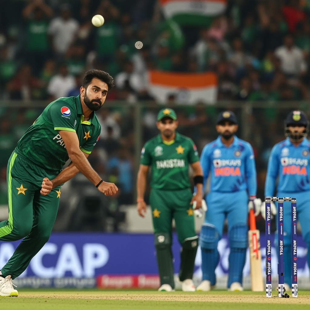 Illustration for: Pakistan Faces India as Underdogs in Asia Cup Final