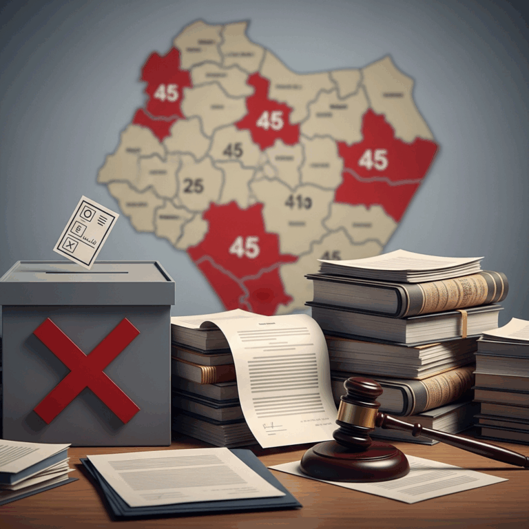 Illustration for: Elections Canceled in 45 Districts: Legal Implications