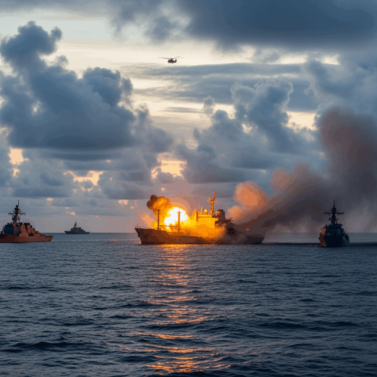 Illustration for: Pentagon Confirms Strike on Suspected Drug Ship