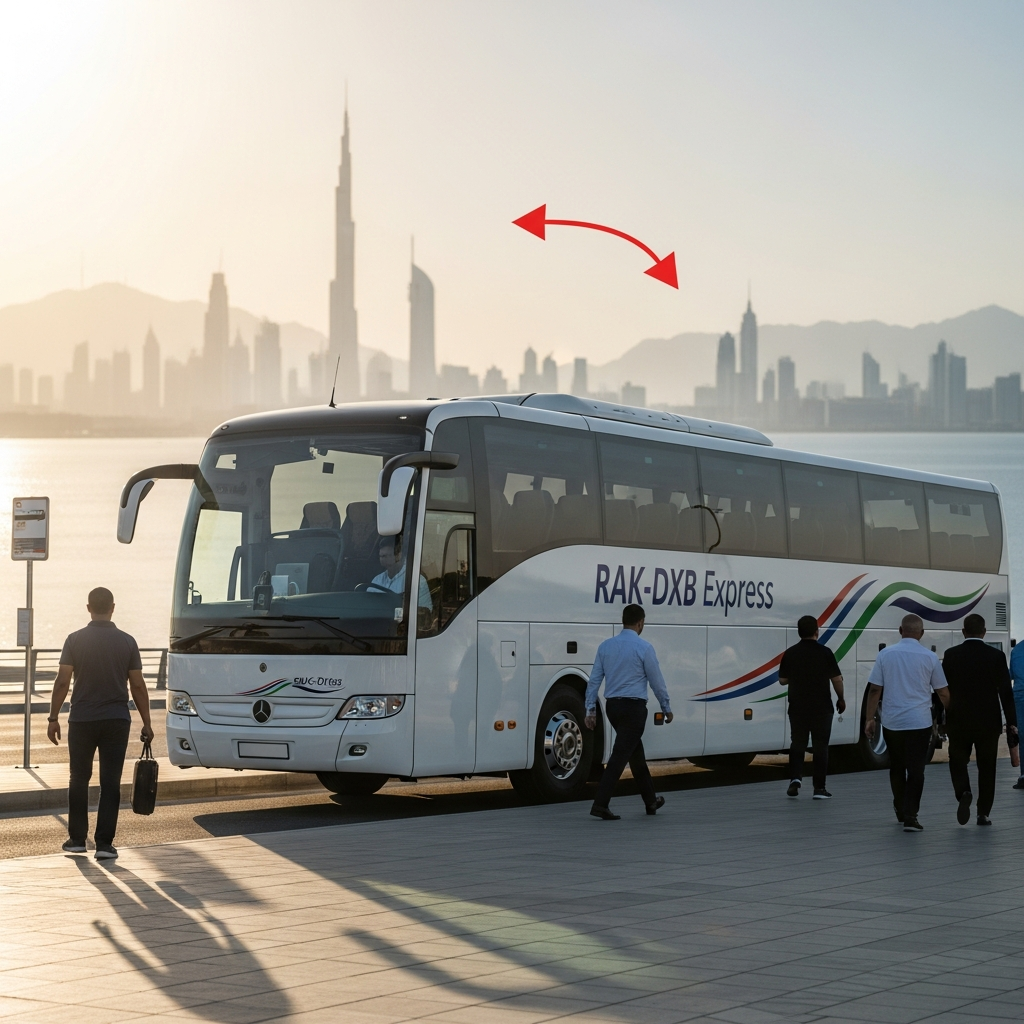 Illustration for: Ras Al Khaimah to Dubai Bus Service Launches