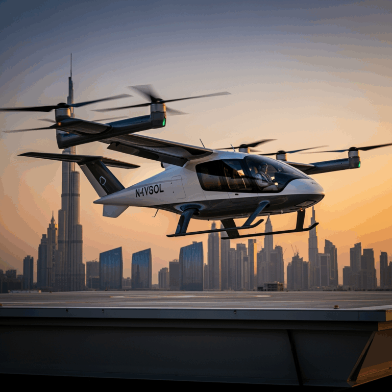 Illustration for: Dubai's First Crewed eVTOL Flight Takes Off