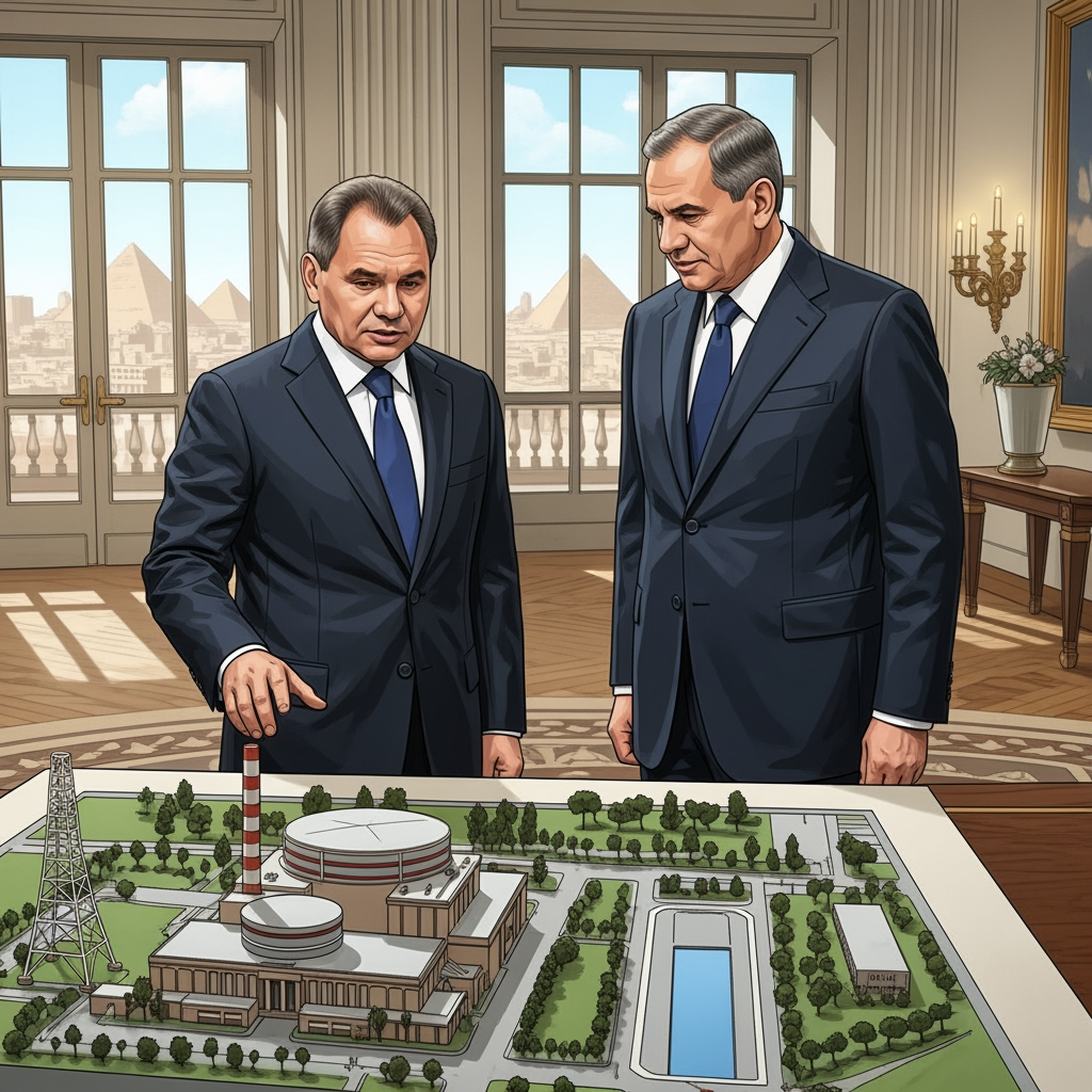 Illustration for: Shoigu's Cairo Visit and Nuclear Project Progress