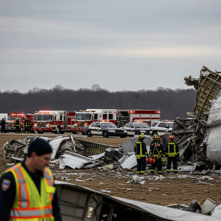 Illustration for: Kentucky Cargo Plane Crash: Death Toll Rises to 12