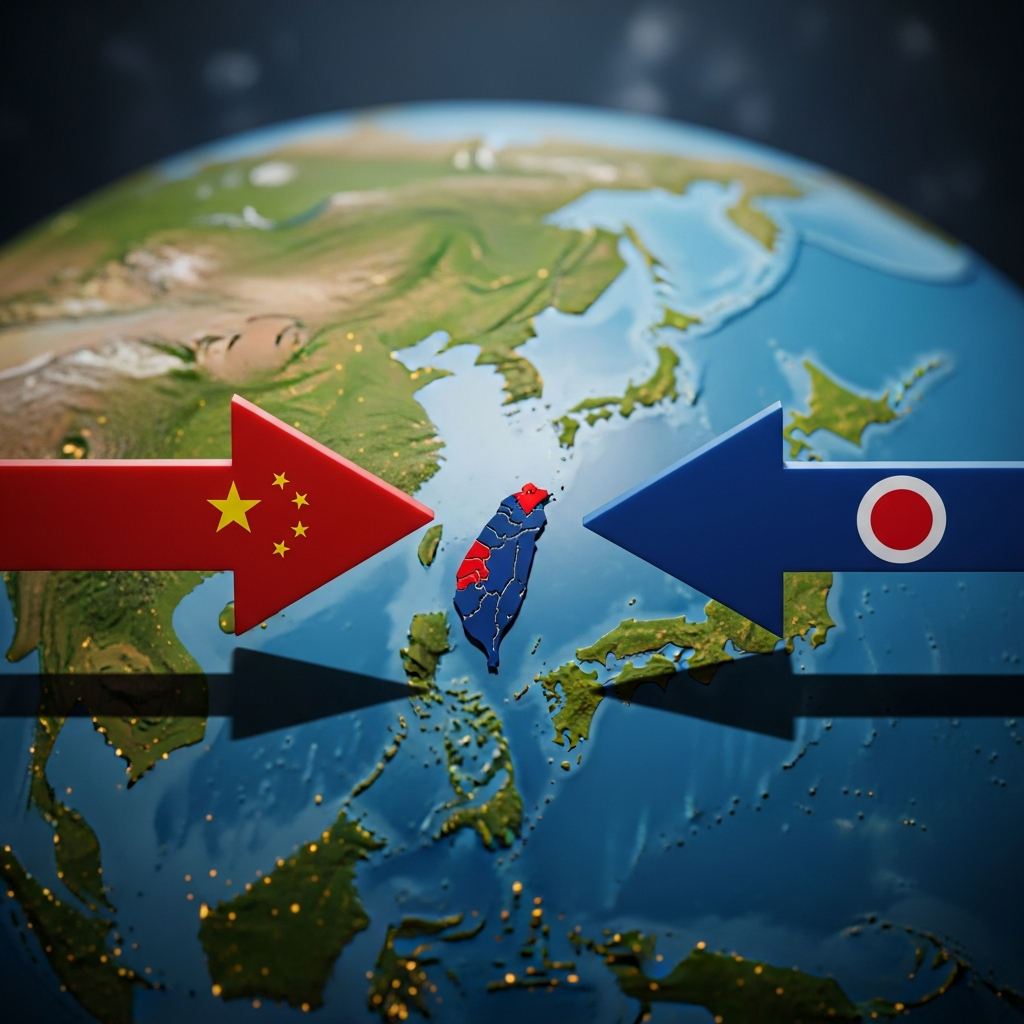 Illustration for: Tensions Rise in Sino-Japanese Relations Over Taiwan