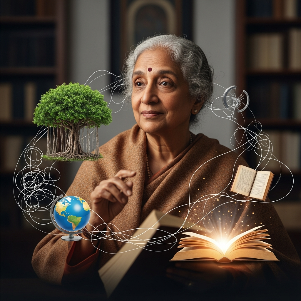 Illustration for: Sudha Murty's Timeless Stories and Wisdom