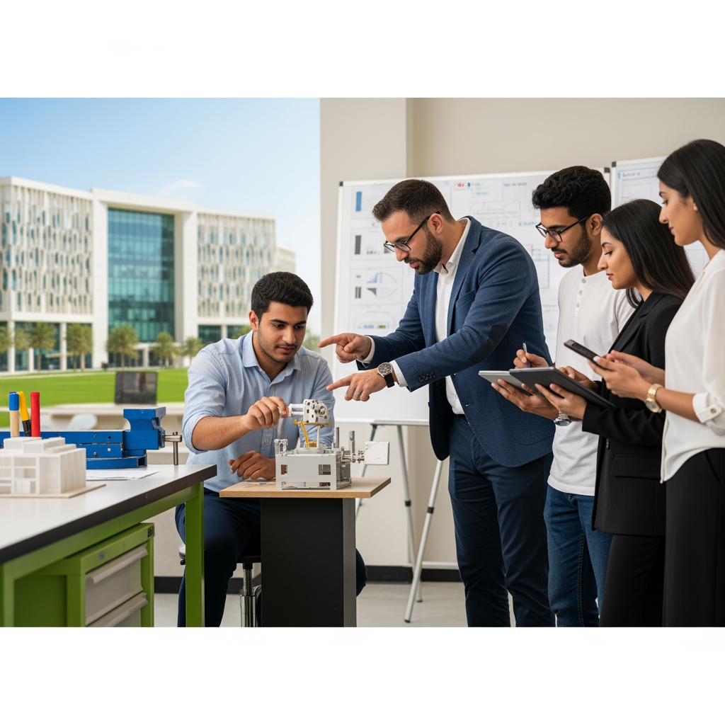Illustration for: Zayed University: Bridging Academics with Real-World Experience