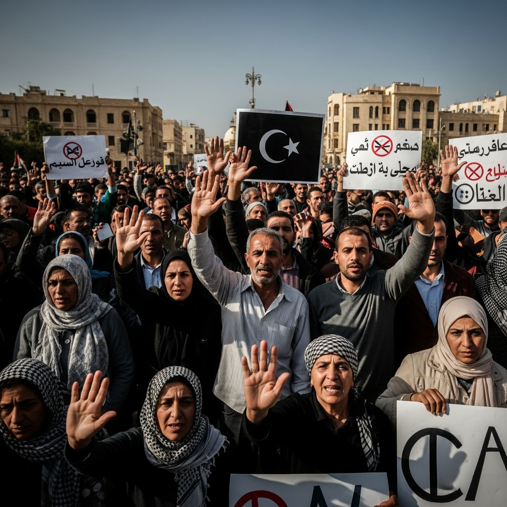 Illustration for: Libyan Movement Calls for Civil Disobedience