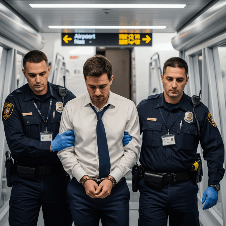 Illustration for: Software Engineer Arrested for Misconduct on Flight
