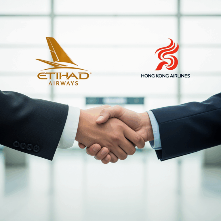 Illustration for: Etihad and Hong Kong Airlines Forge New Partnership