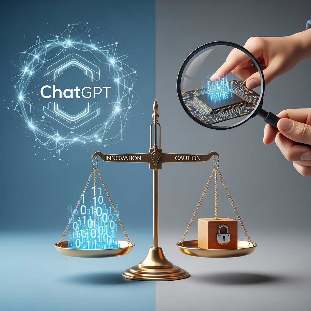 Illustration for: ChatGPT: Balancing Innovation and Caution