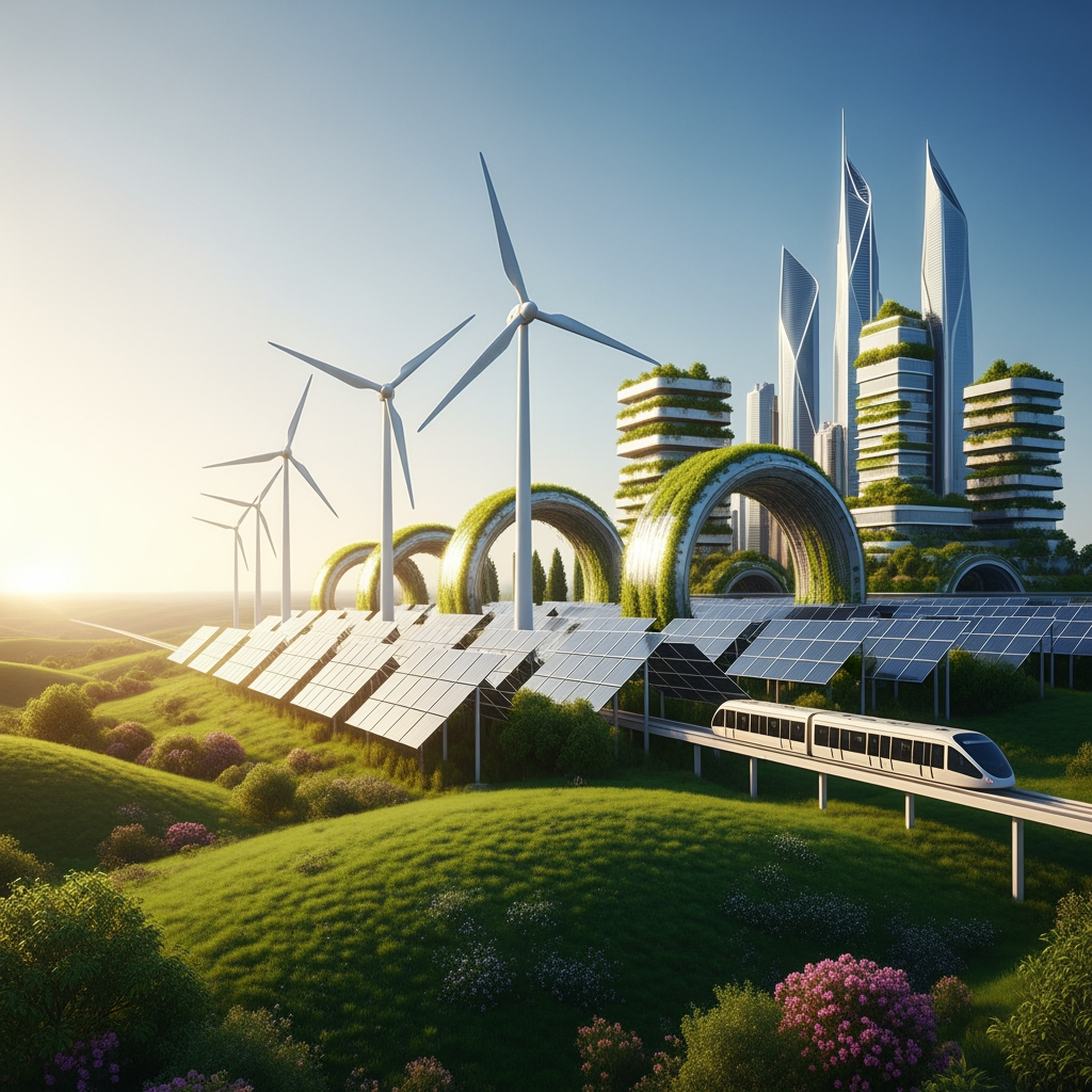 Illustration for: UAE's Path to a Sustainable Future