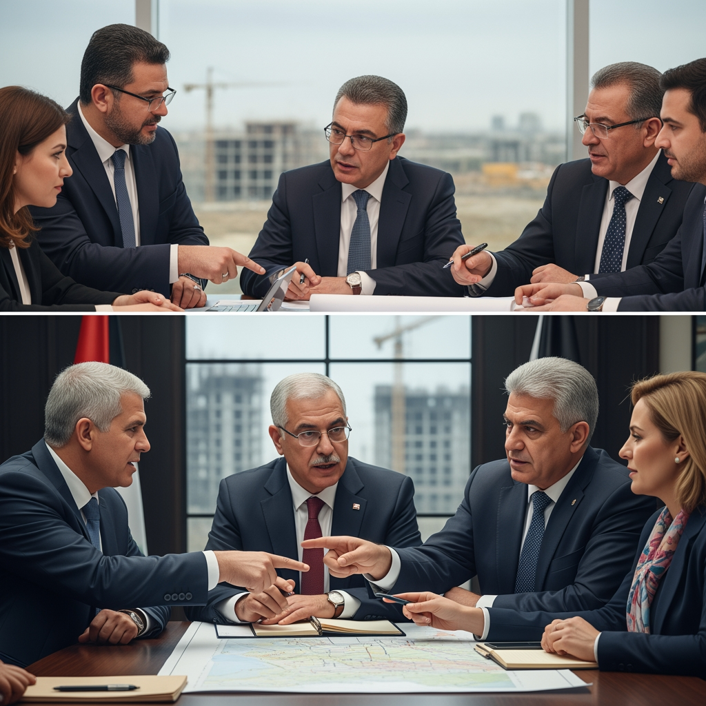 Illustration for: Palestinian Government Restructures for Gaza Rebuilding