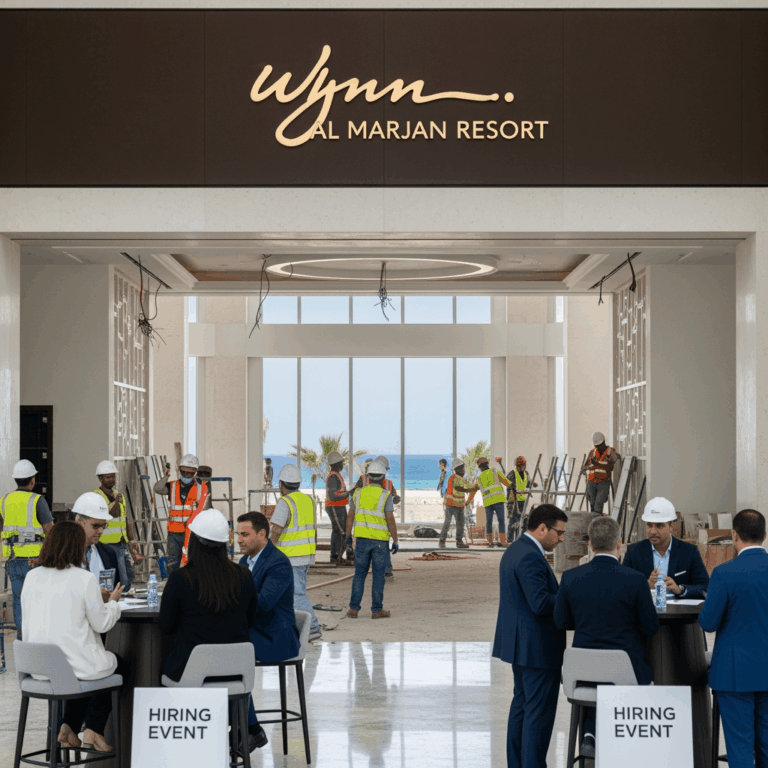 Illustration for: Wynn Al Marjan Resort Speeds Up Hiring for 2027 Launch