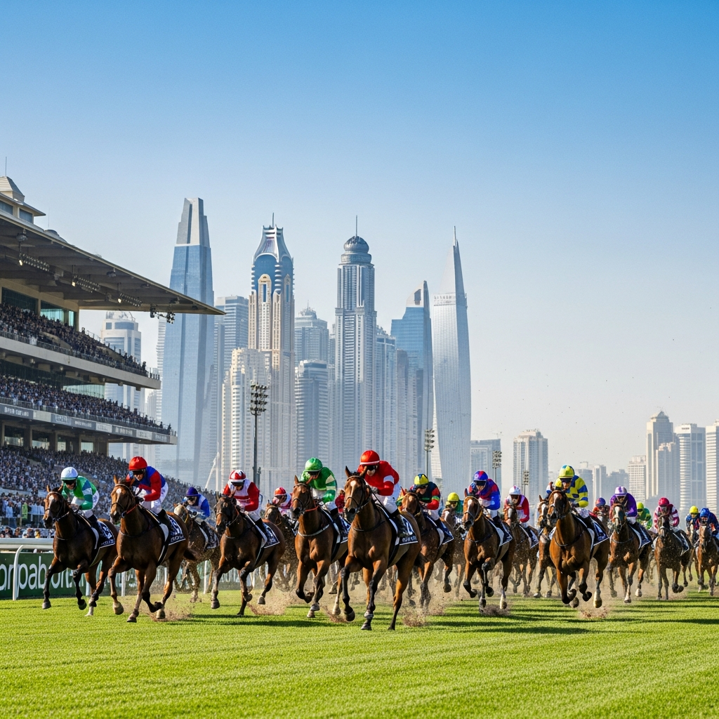 Illustration for: Dubai Racing Carnival: Over 300 Horses Compete