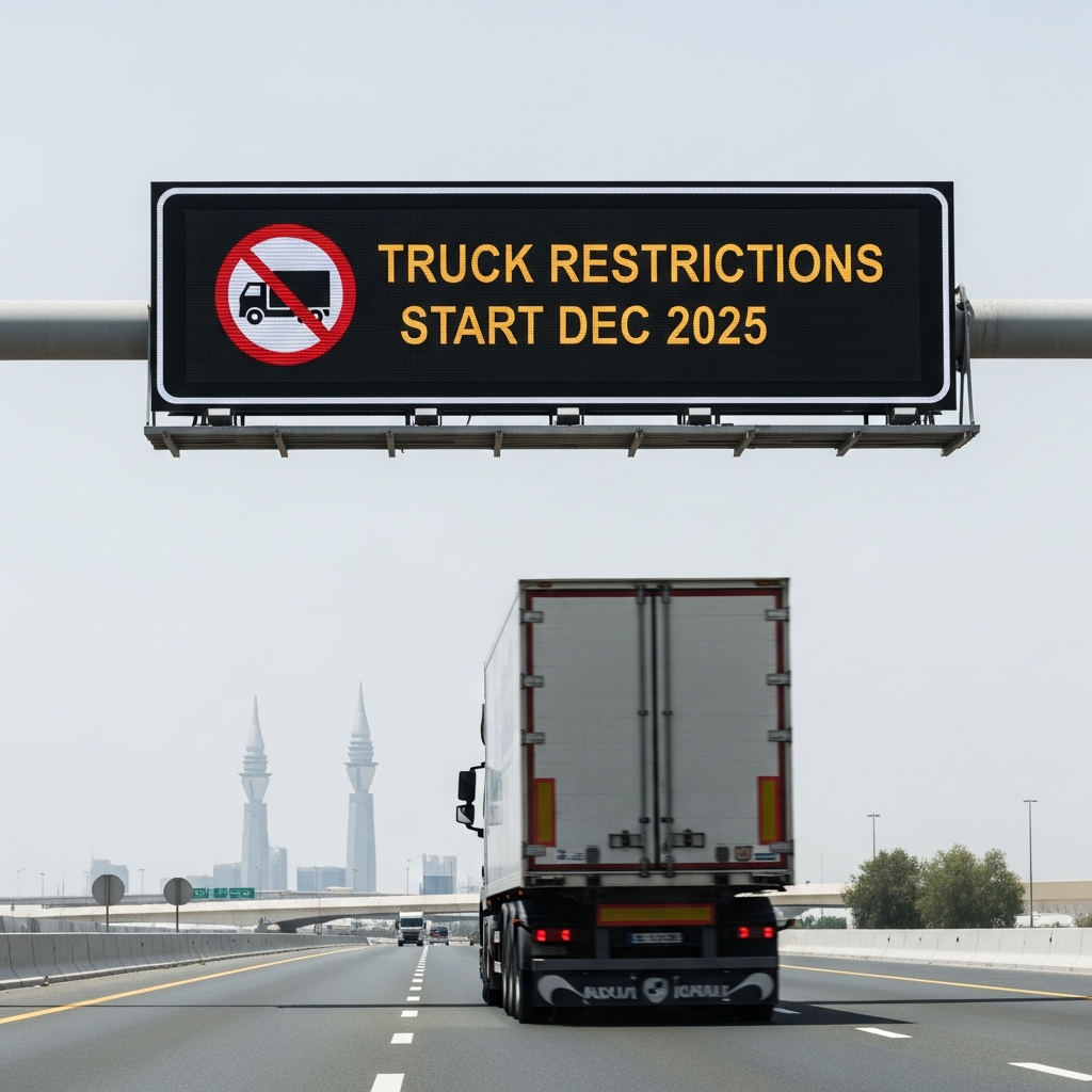 Illustration for: Abu Dhabi's New Truck Restrictions Start December 2025