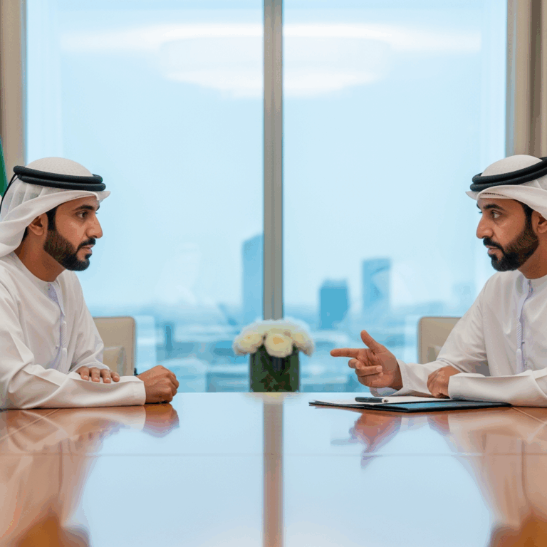 Illustration for: UAE President Meets Dubai Ruler for Key Talks