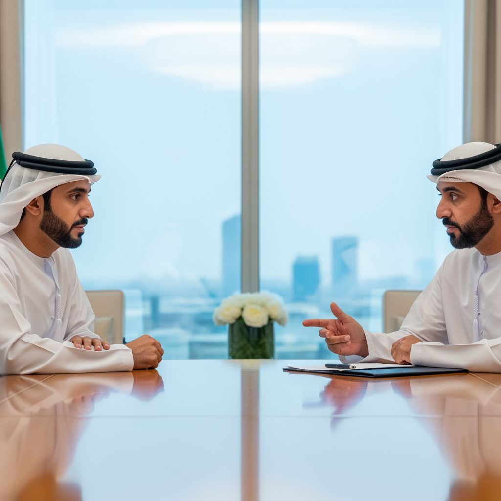 Illustration for: UAE President Meets Dubai Ruler for Key Talks