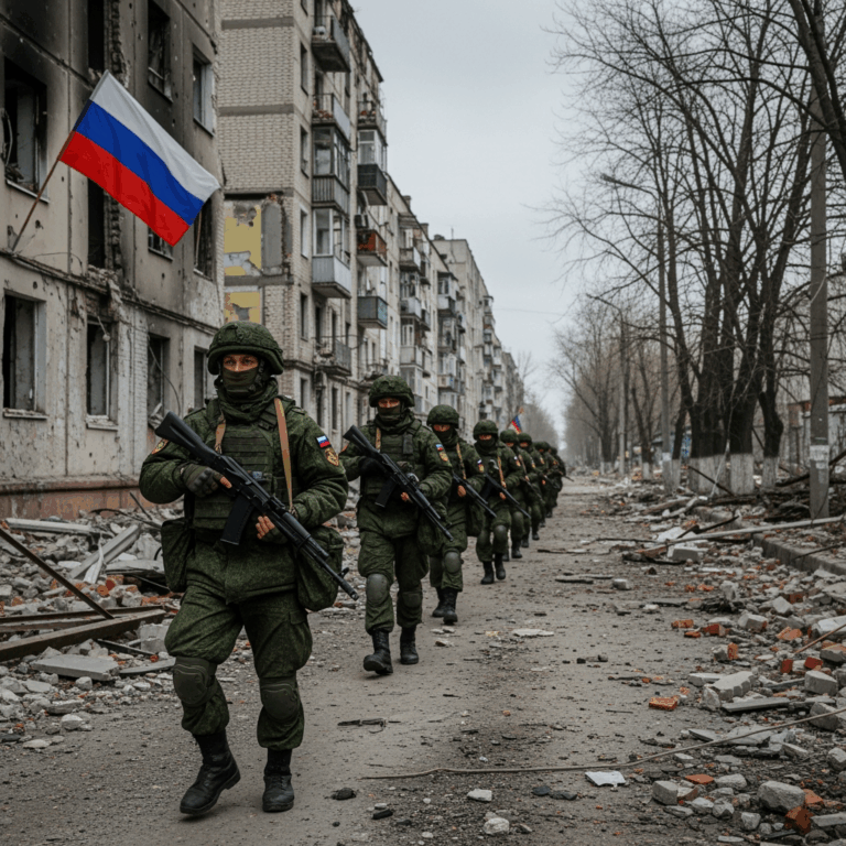 Illustration for: Russian Forces Advance in Kupiansk Liberation