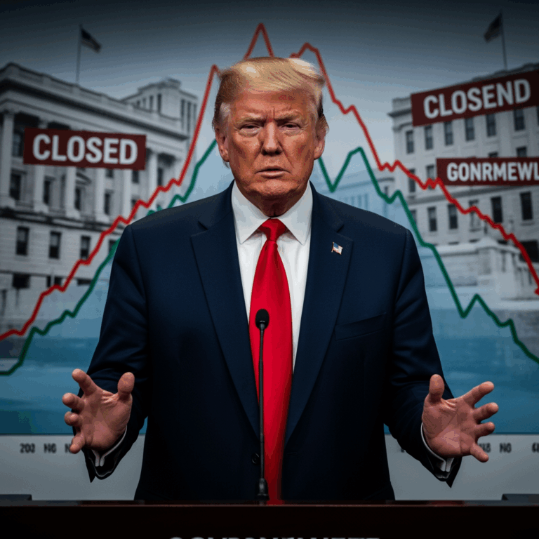 Illustration for: Trump Criticizes Government Shutdown Impact