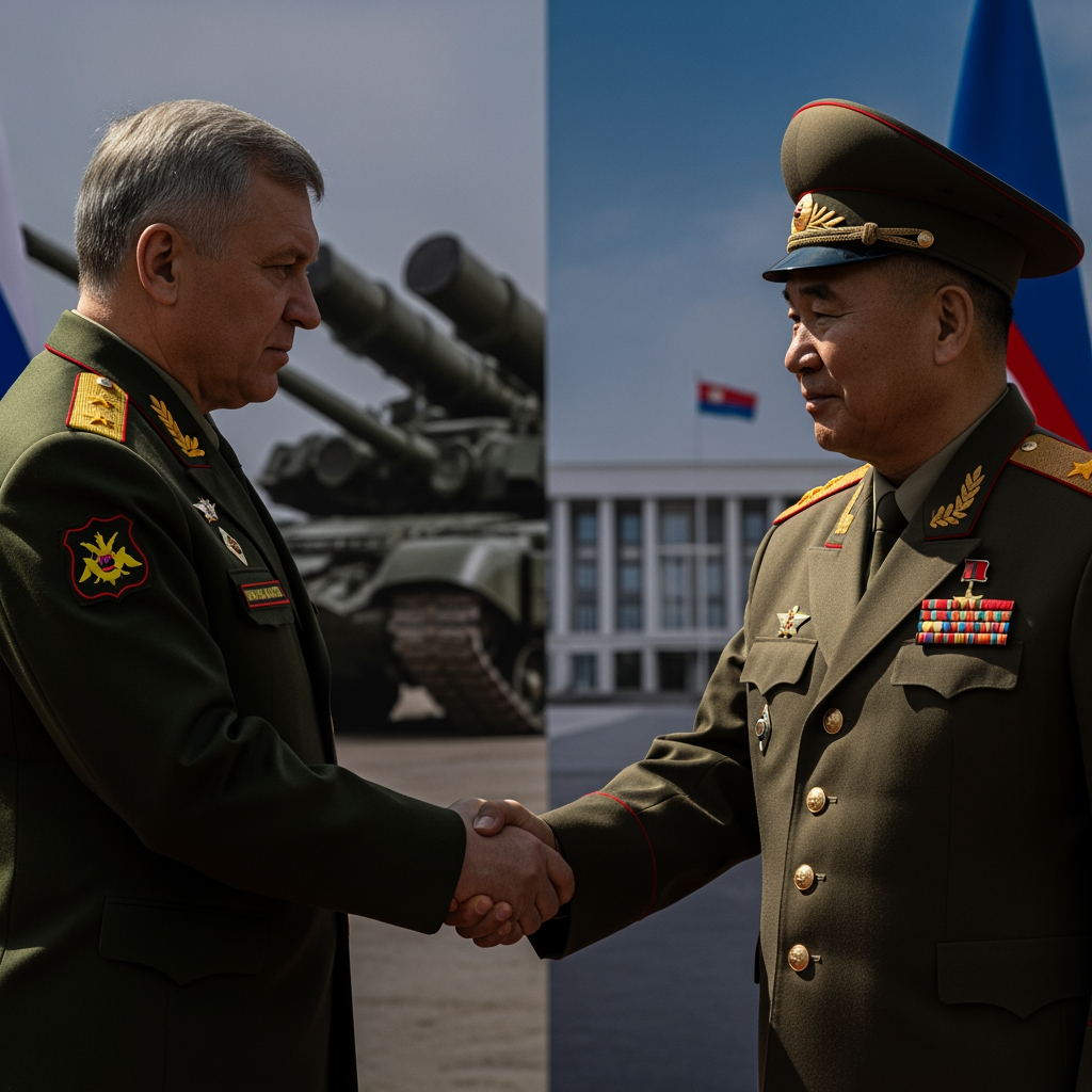 Illustration for: Russia Strengthens Military Ties with North Korea
