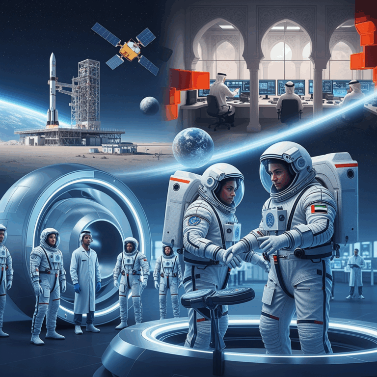 Illustration for: UAE's Rise as a Space Hub: Training Astronauts