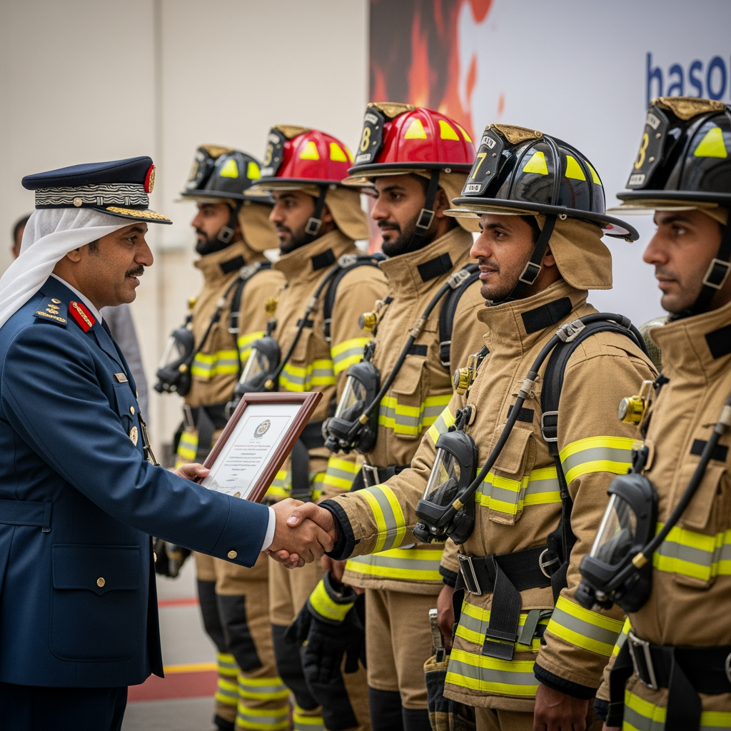 Illustration for: Sharjah Heroes Extinguish Fire, Earn Recognition