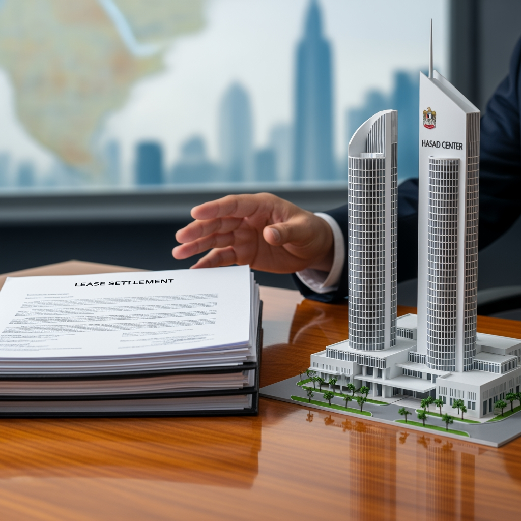 Illustration for: Sharjah Approves Lease Settlement and Hasad Center
