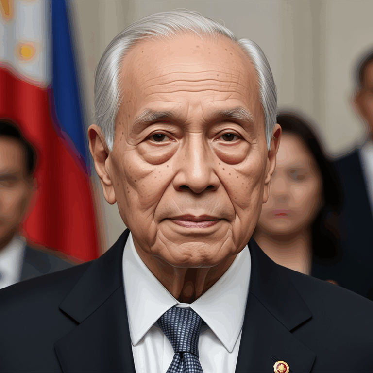 Illustration for: Juan Ponce Enrile Dies at 101