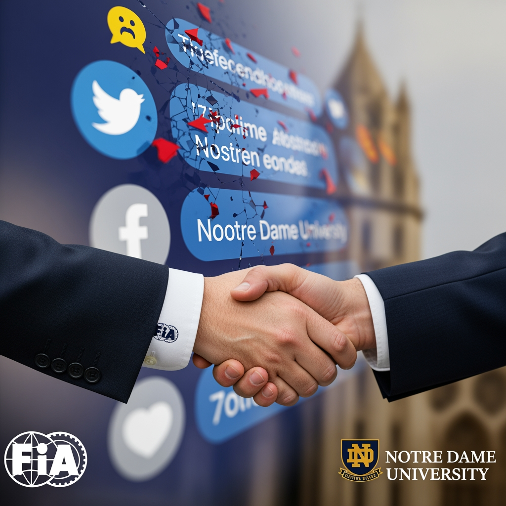 Illustration for: FIA Partners with Notre Dame to Combat Online Abuse