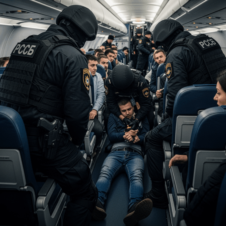 Illustration for: Russian Security Foils Plane Hijack Plot
