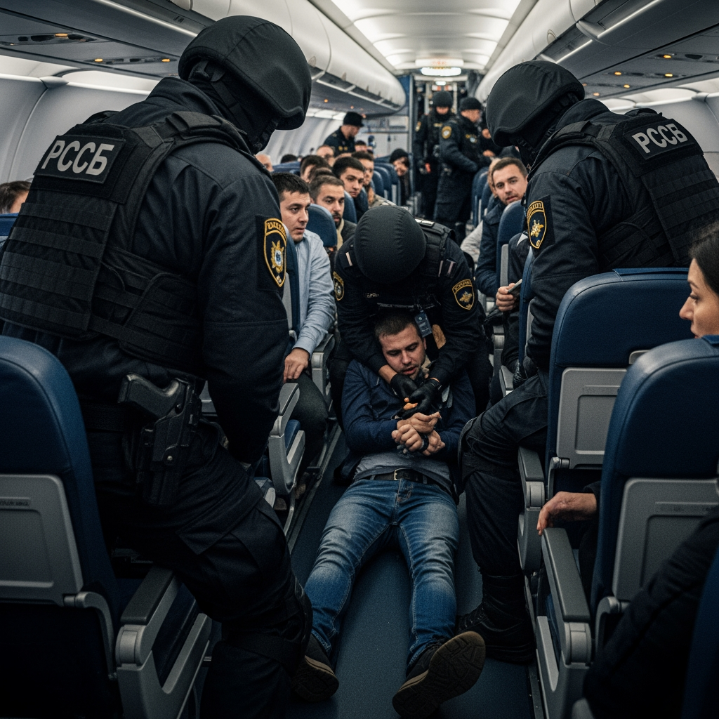 Illustration for: Russian Security Foils Plane Hijack Plot