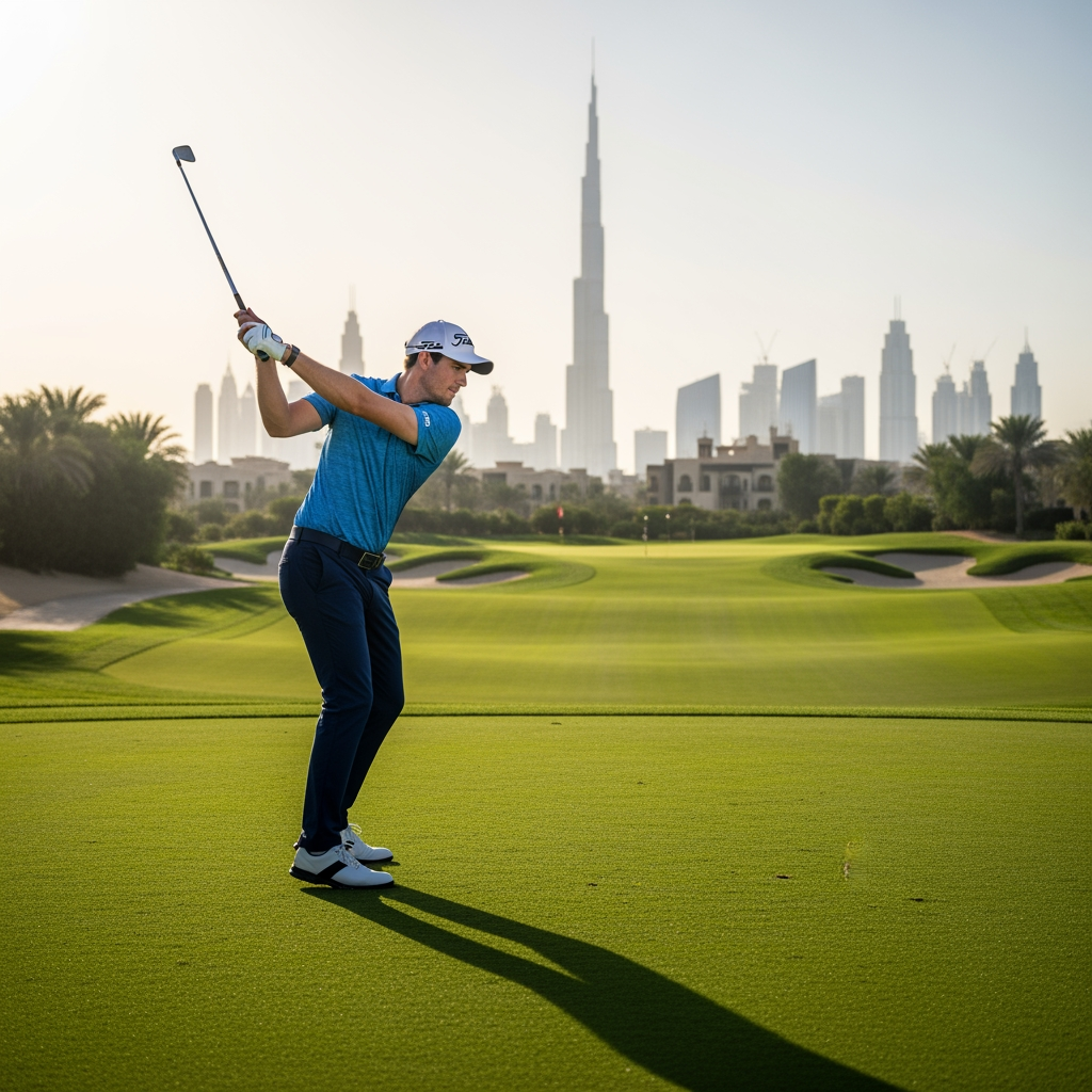 Illustration for: Tommy Fleetwood's Rise in Dubai Golf Scene