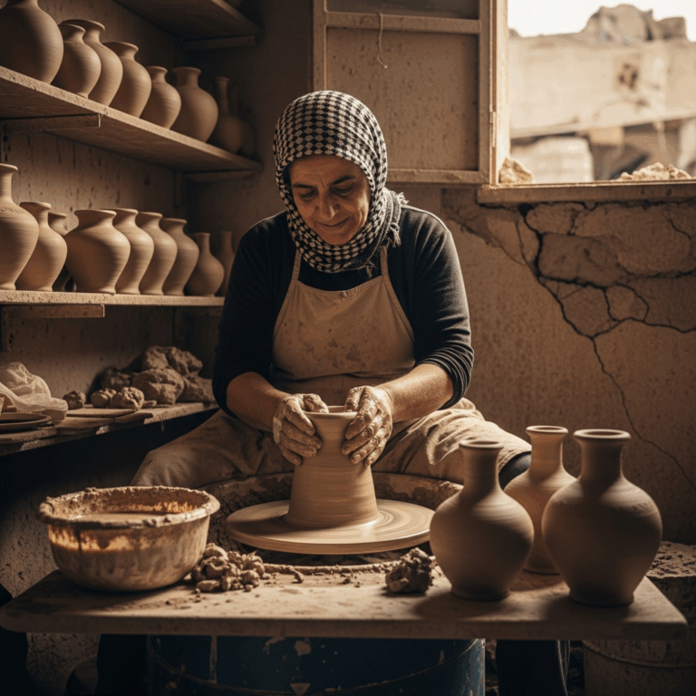 Illustration for: Revival of Traditional Pottery in Gaza Amid Hardships