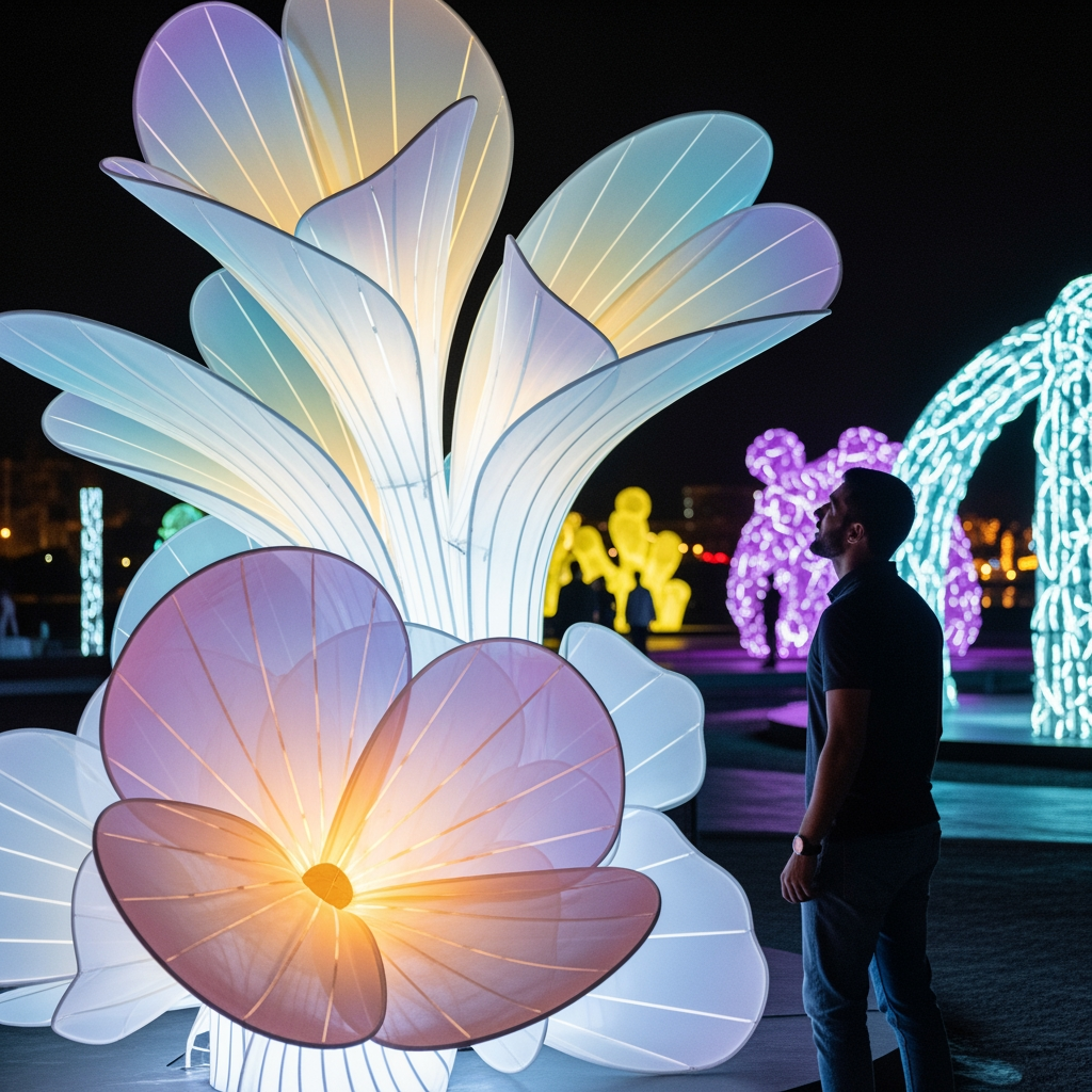 Illustration for: Explore Manar Abu Dhabi: Outdoor Light Art Show