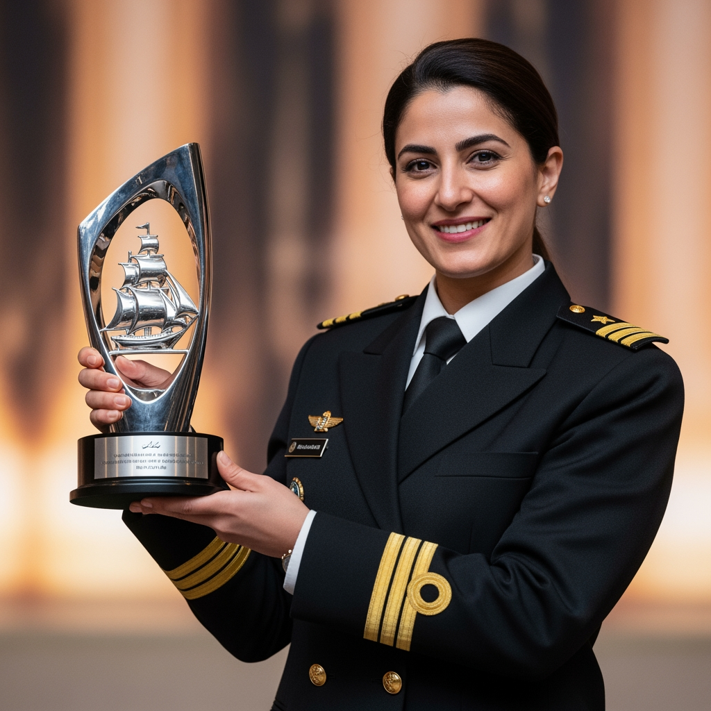 Illustration for: Captain Sahar Rasti Wins Top Maritime Award